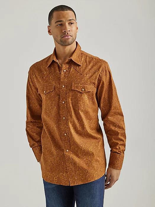 Wrangler Way Out West Rawhide Snap Up