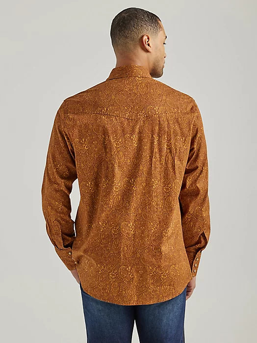 Wrangler Way Out West Rawhide Snap Up