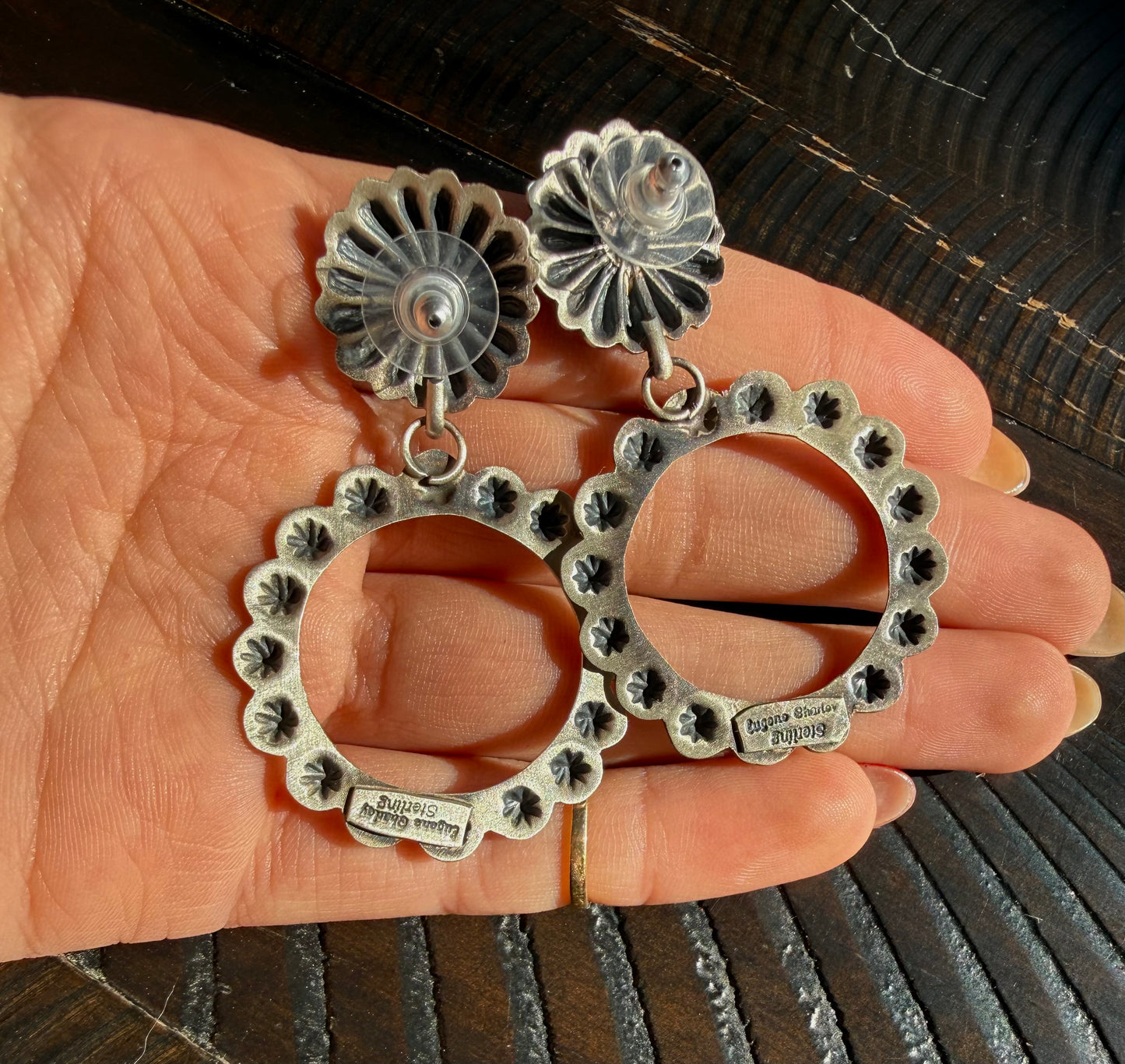 Authentic Sterling Floral Earring