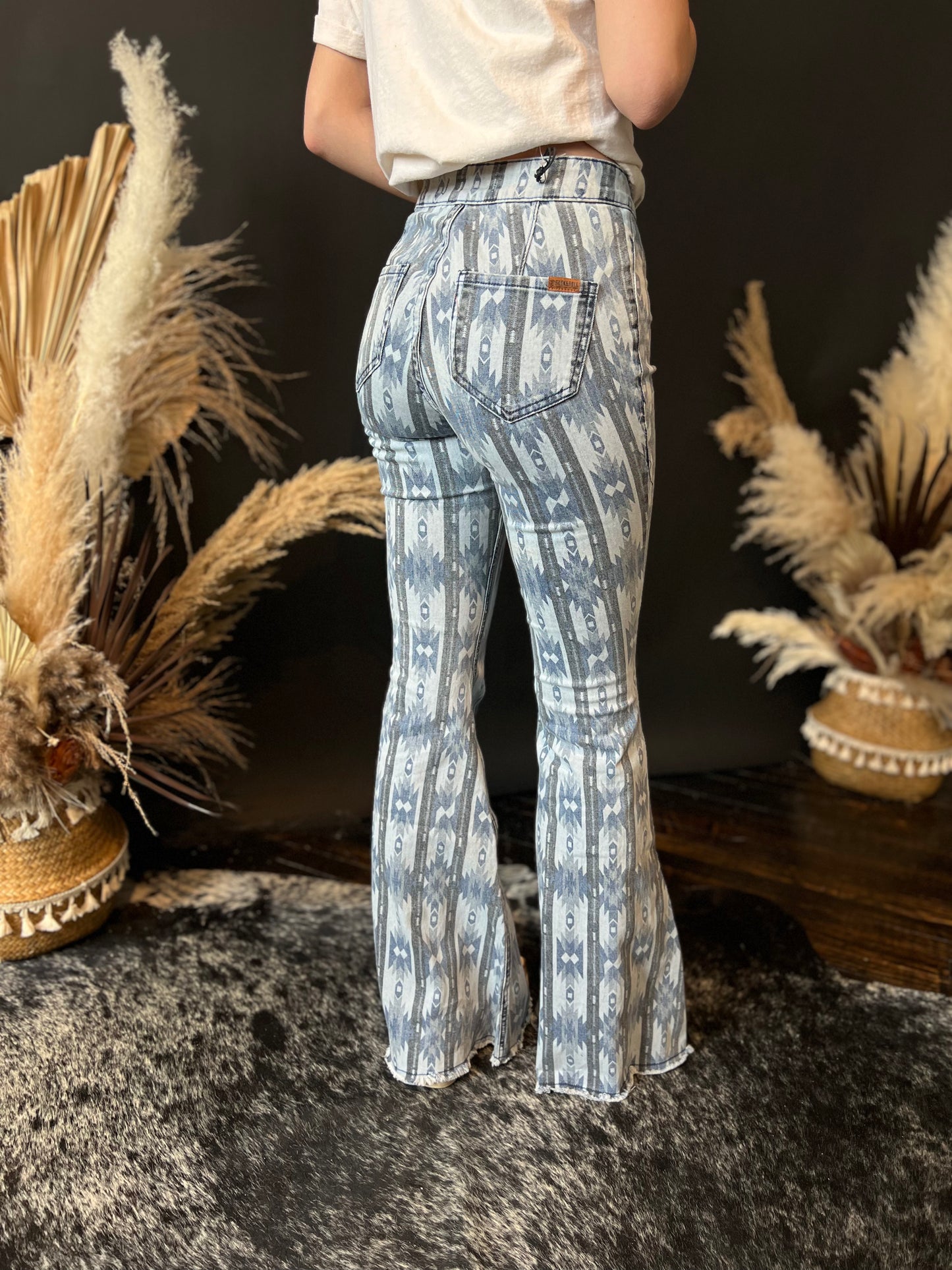 Final Sale ✨ Baby Blues Aztec Bell Jeans