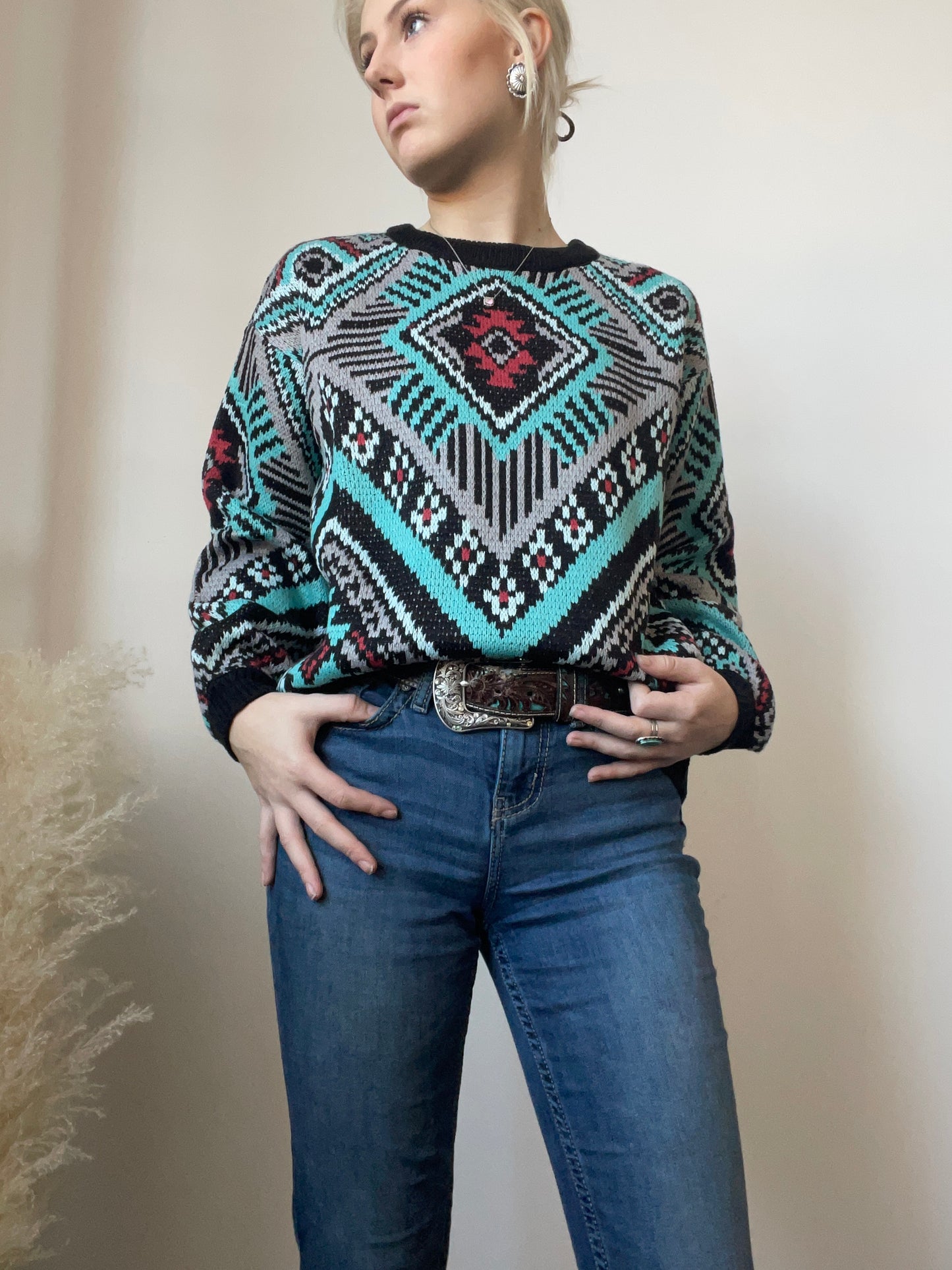 Diamond Dusk Aztec Sweater