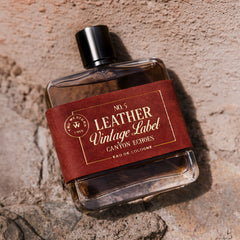 Leather #5 Vintage Label Canyon Echoes Cologne