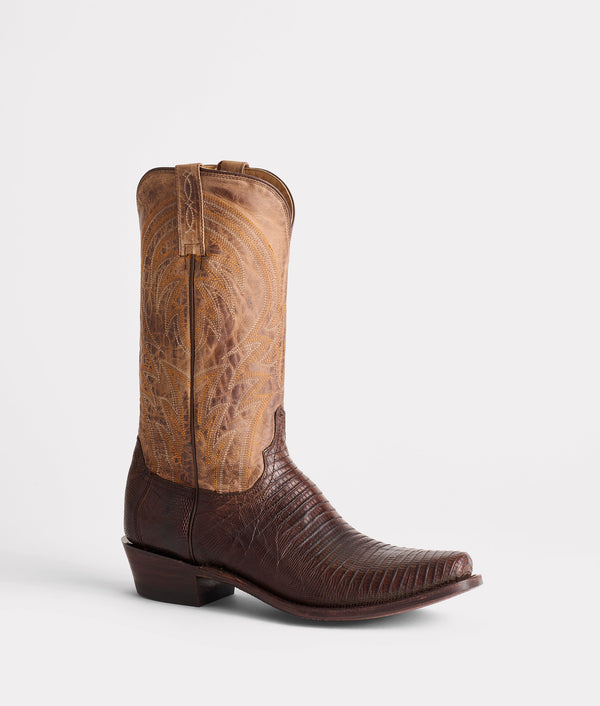 Lucchese Percy Boot Antique Tan Lizard
