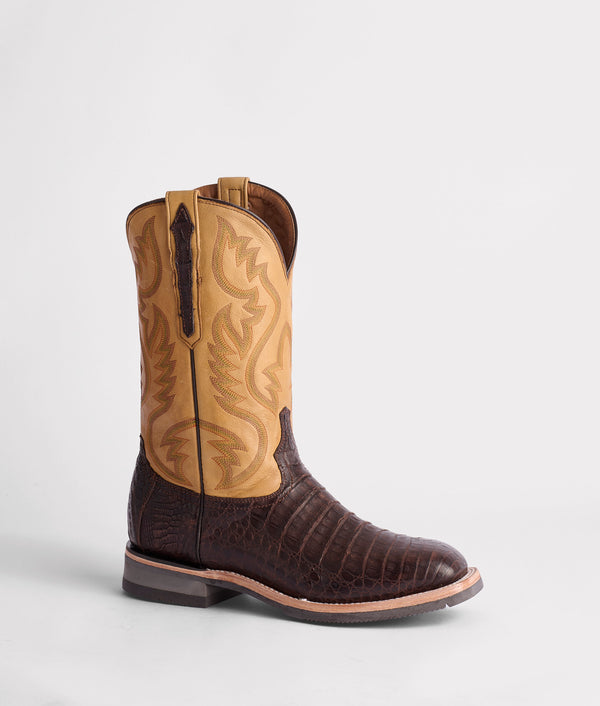 Lucchese Rowdy Caiman Boot Chocolate