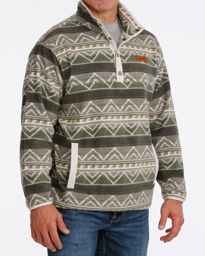 Cinch Polar Fleece Olive Aztec