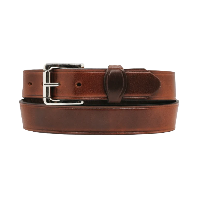 Heritage Leathers Creased Dark Brown Belt