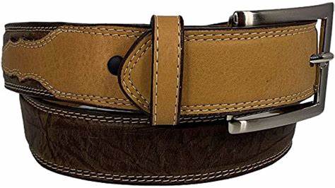 Twisted X Brick Wash Black Elephant Stamp Belt