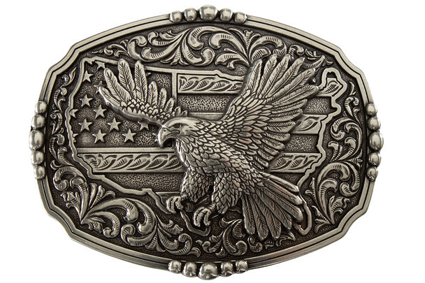 M&F Oval American Flag Eagle - Acc Buckle