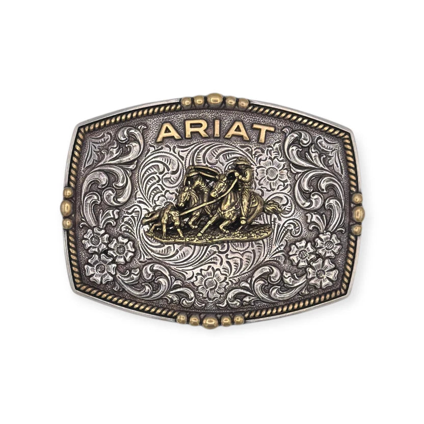 ARIAT RECTANGLE BUCKLE TEAM ROPER MULTI FINISH