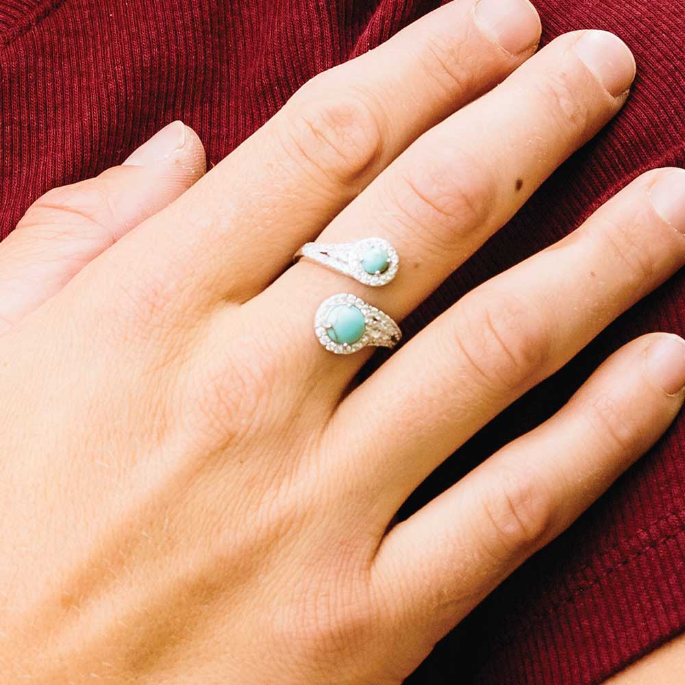 Fearless Luster Turquoise Open Ring