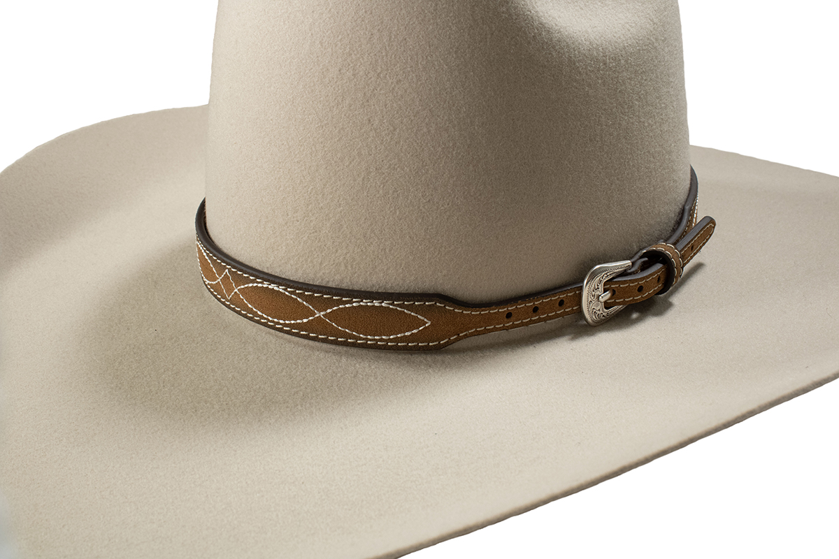 3-D Belt Roughout Boot Stitch Brown