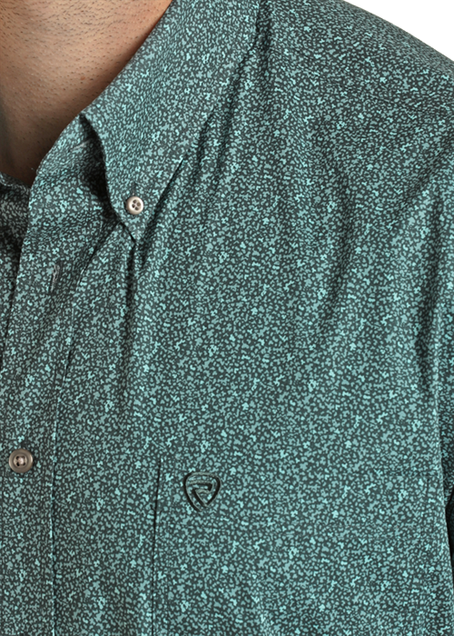 Teal Grind Button Up