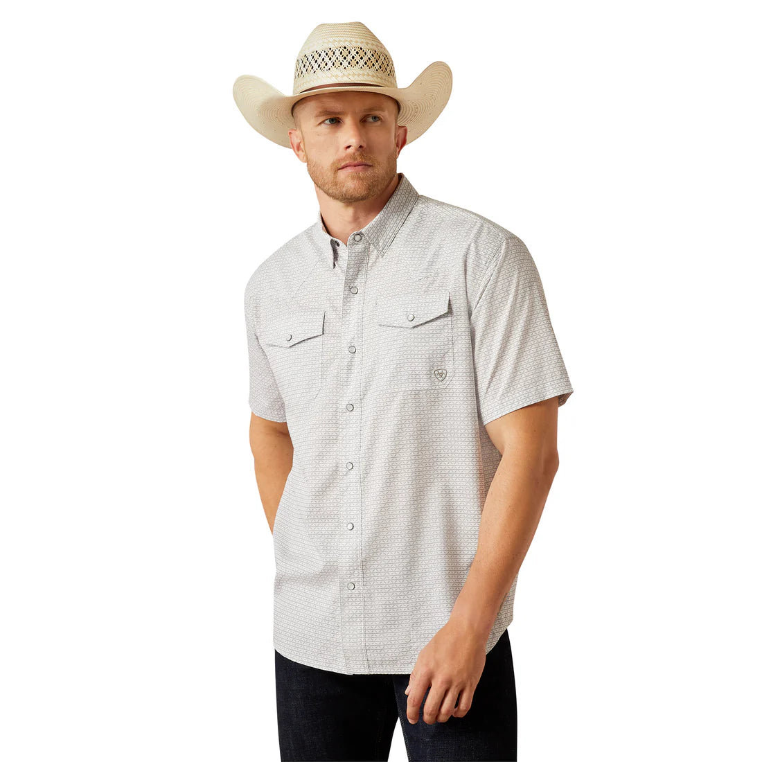 Ariat Men's Western VentTEK Moonbeam Short Sleeve Shirt