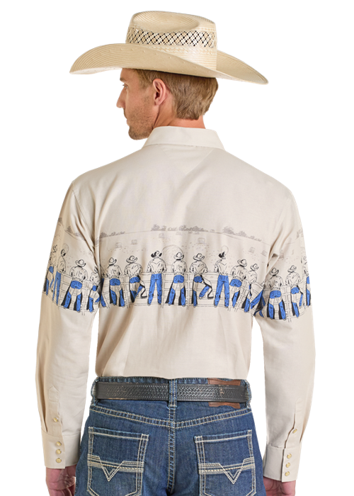 Denim Cowboy Long Sleeve Snap Up