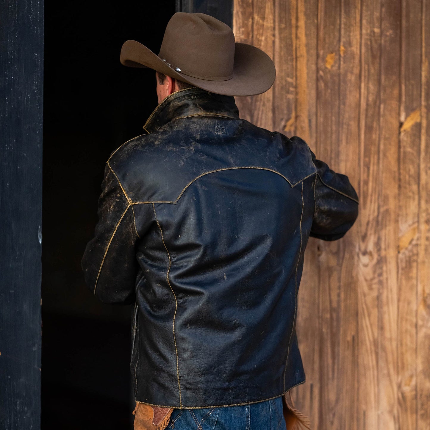 Jesse James Antique Black Leather Jacket