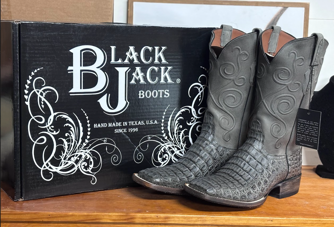 Black Jack Burnished Dark Gray Hornback – Wiseman's Western