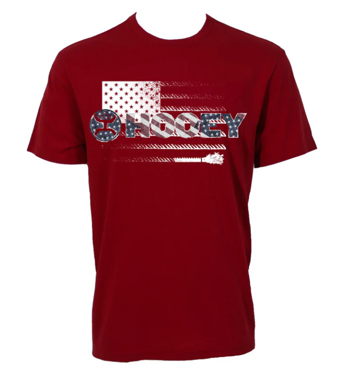 "OL' Glory" Red w/White & Navy Flag Hooey T-shirt