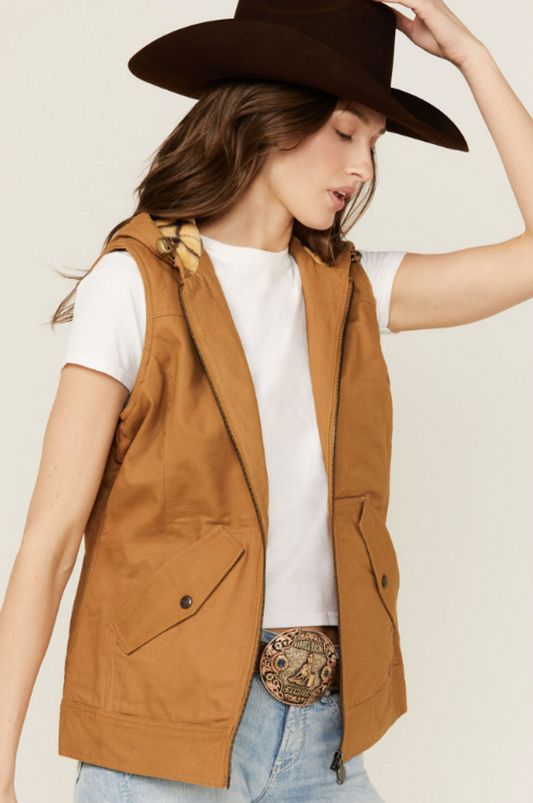 LAST ONE Heidi Tan Canvas Women's Vest