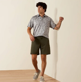 Ariat All Over Print Heather Polo Shirt
