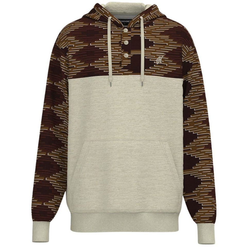 Hooey Jimmy Cream/Maroon Men's Hoody
