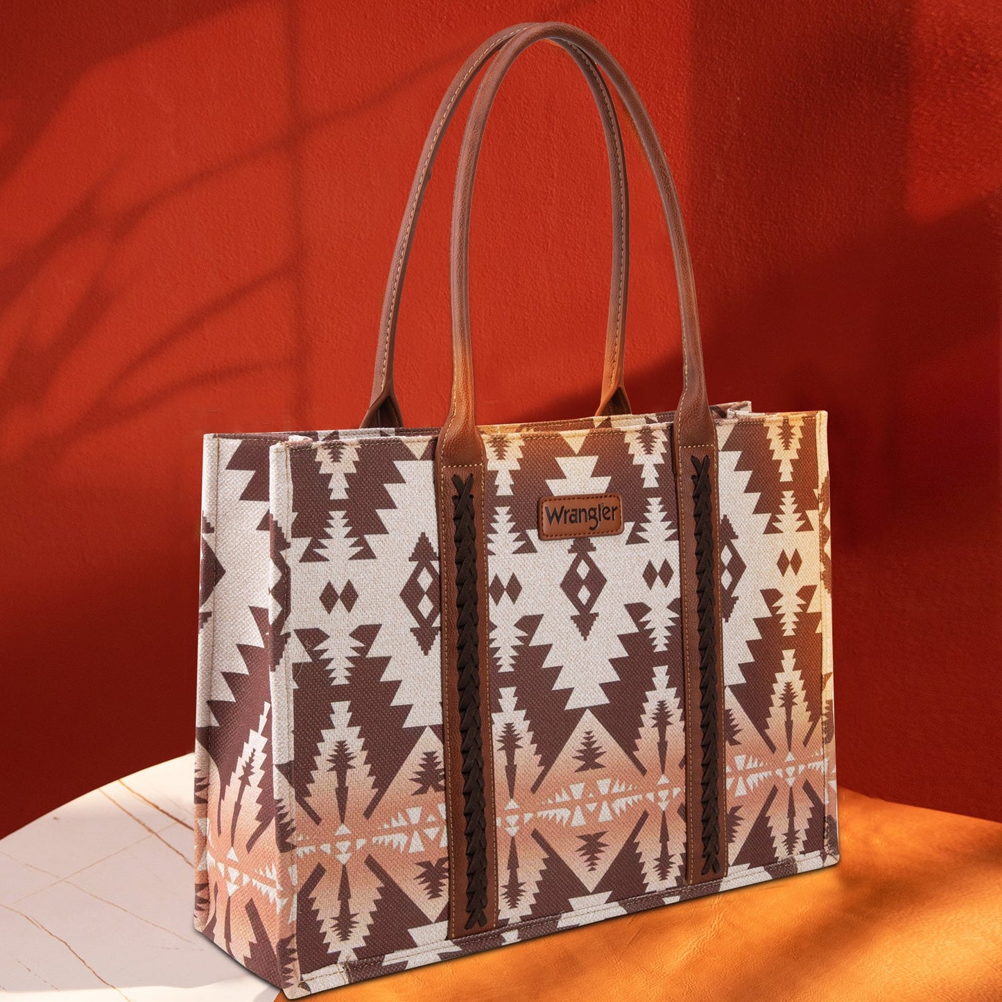 Sunset Coffee Wrangler Southwestern Large Tote womens crossbody