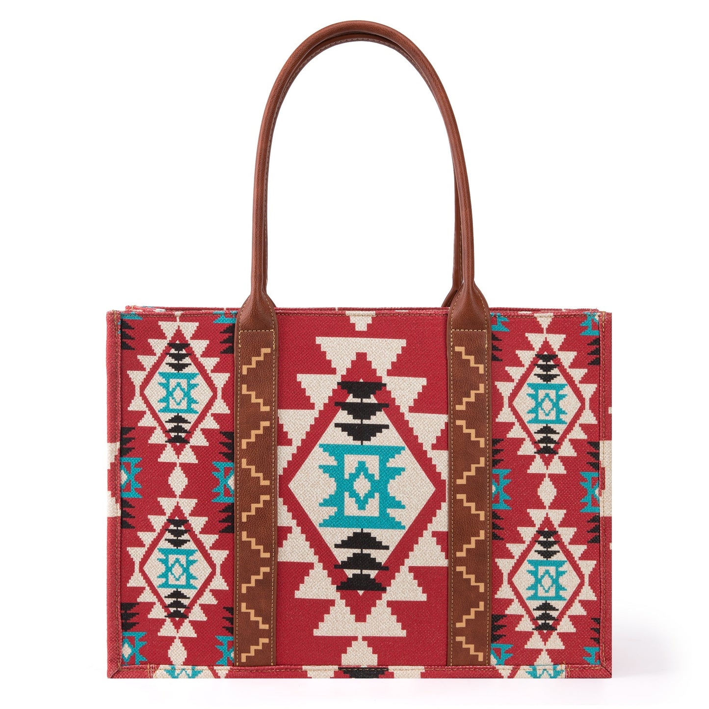 Burgundy Wrangler Southwestern Tote