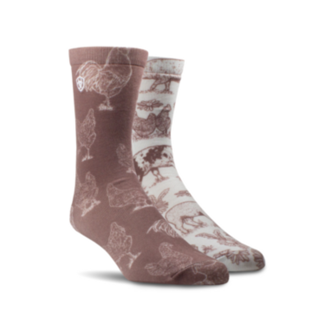 Barnyard Friends Crew Sock 2-Pack