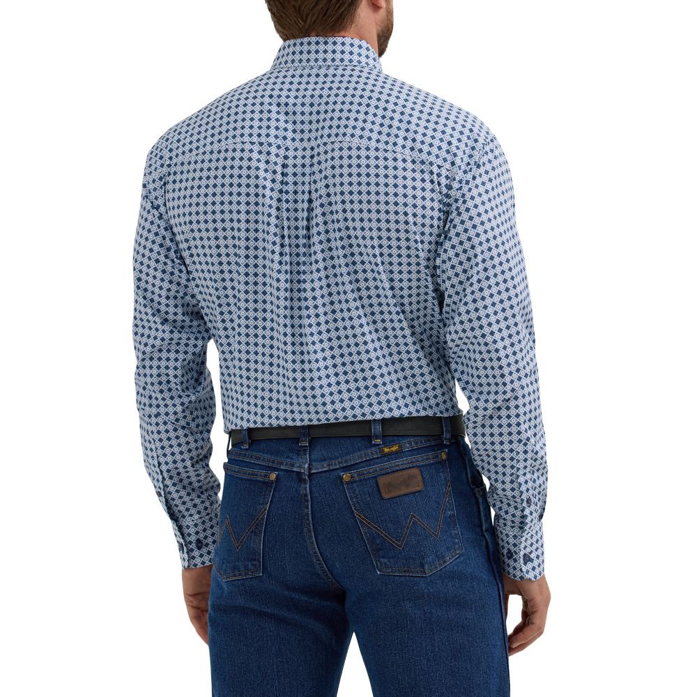 Wrangler Classics Blue Diamond Men's Button Up