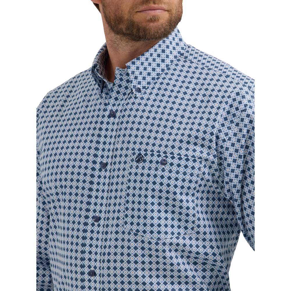 Wrangler Classics Blue Diamond Men's Button Up