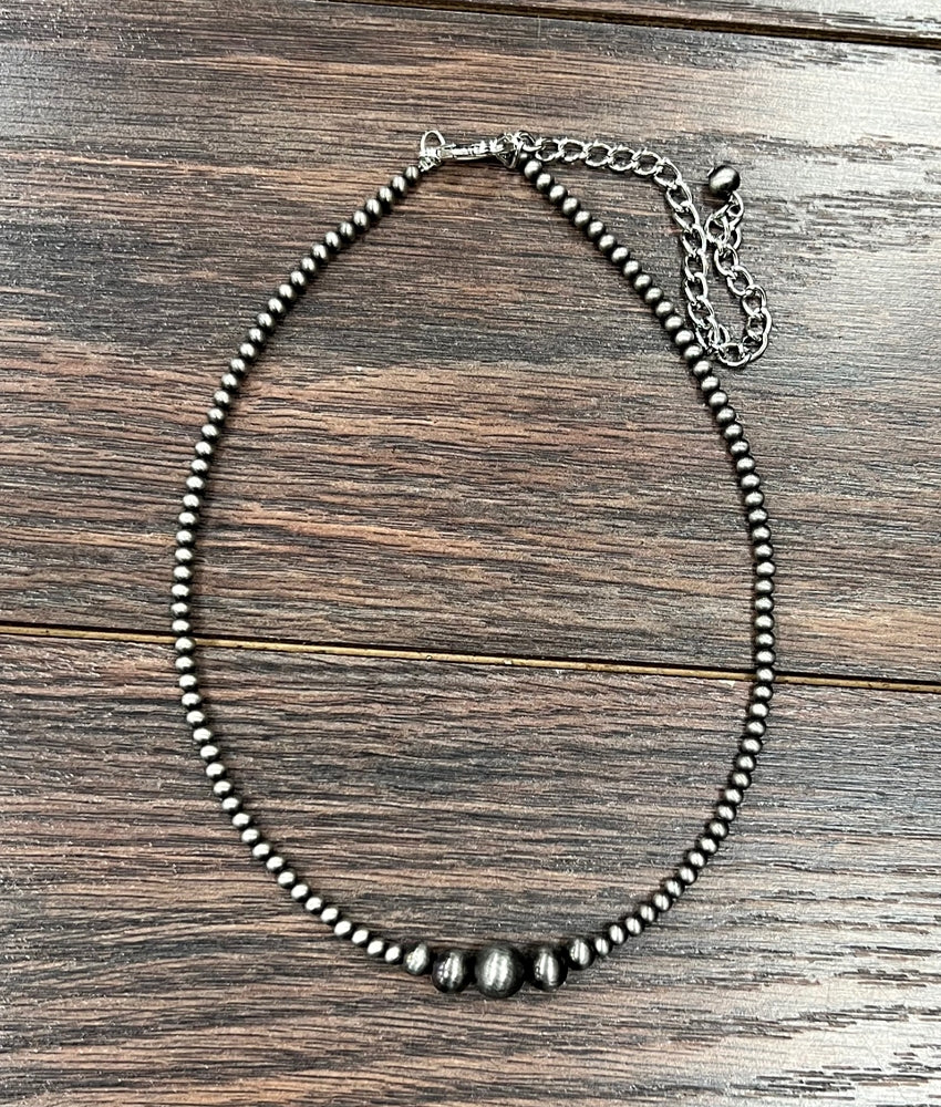 Tres Bead Necklace 15"