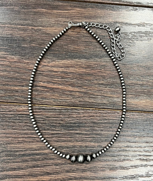 Tres Bead Necklace 15"