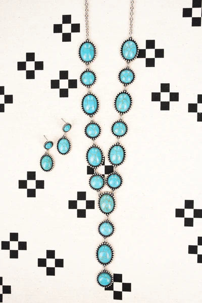 Collie necklace and earring set
