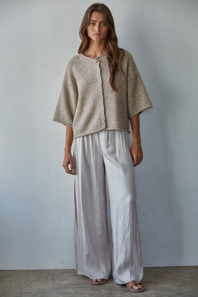 Light Mocha Cardi Top