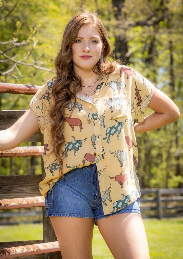 Artsy Longhorn Women's Blouse