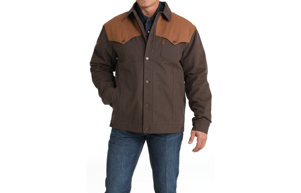 Cinch Brown Canvas Western Yoke Jacket - Main Image