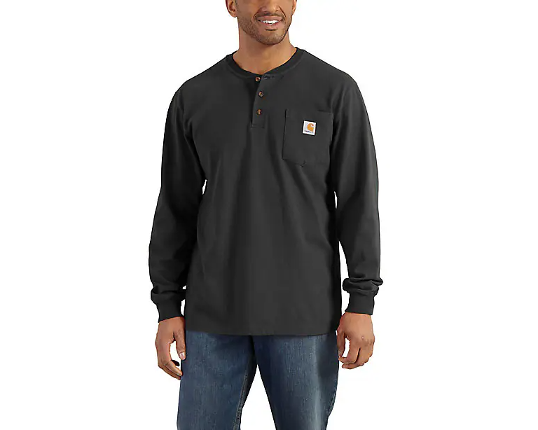 Carhartt Long Sleeve Henley Black