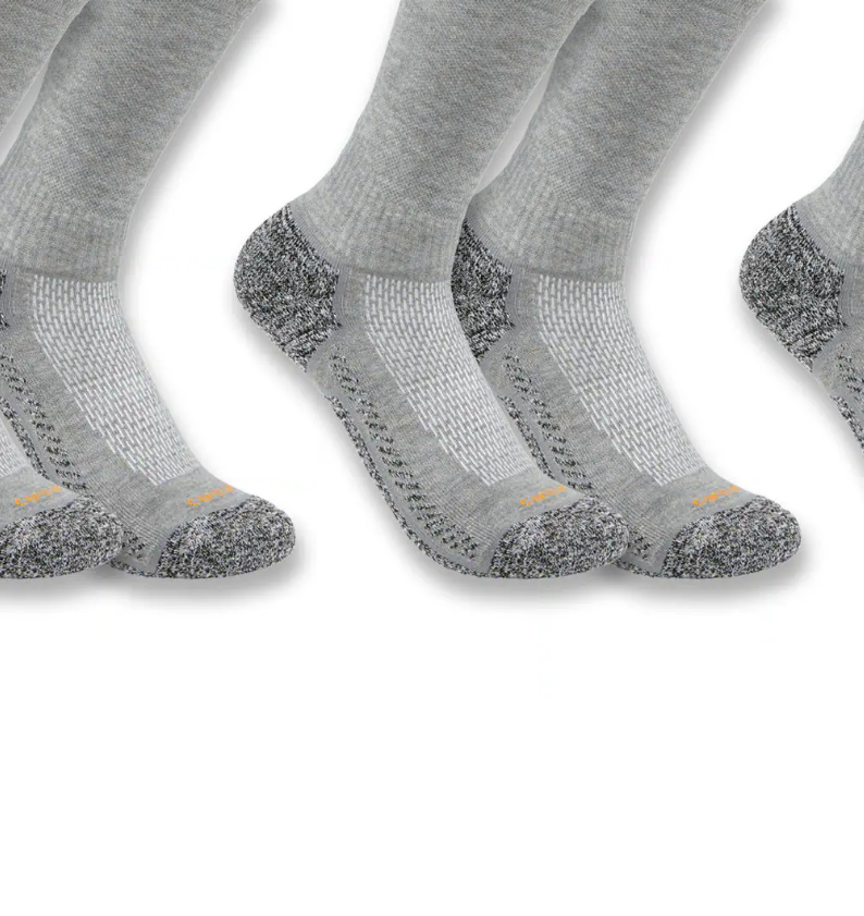 Midweight Crew 3-Pack Charcoal