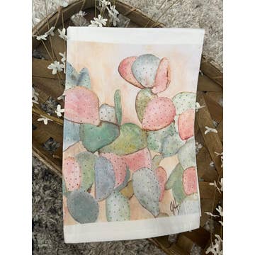 Western Tea Towel Cotton Candy Cactus