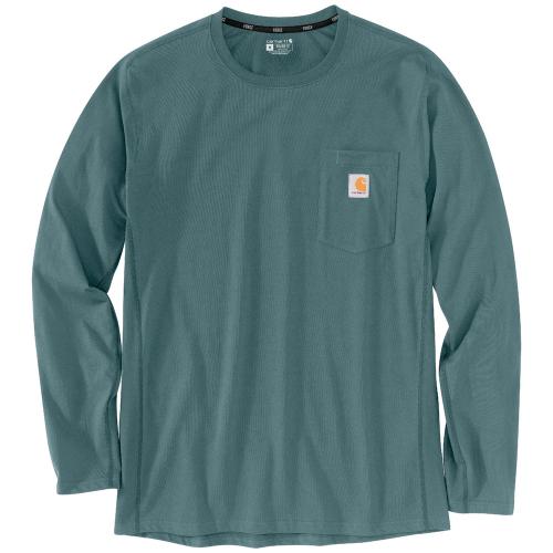 Men's Carhartt Force Relaxed Fit Midweight Long-Sleeve Pocket T-Shirt Thundercloud