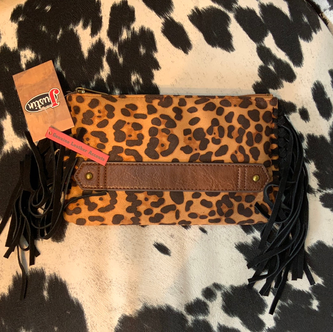 Justin cheetah wristlet