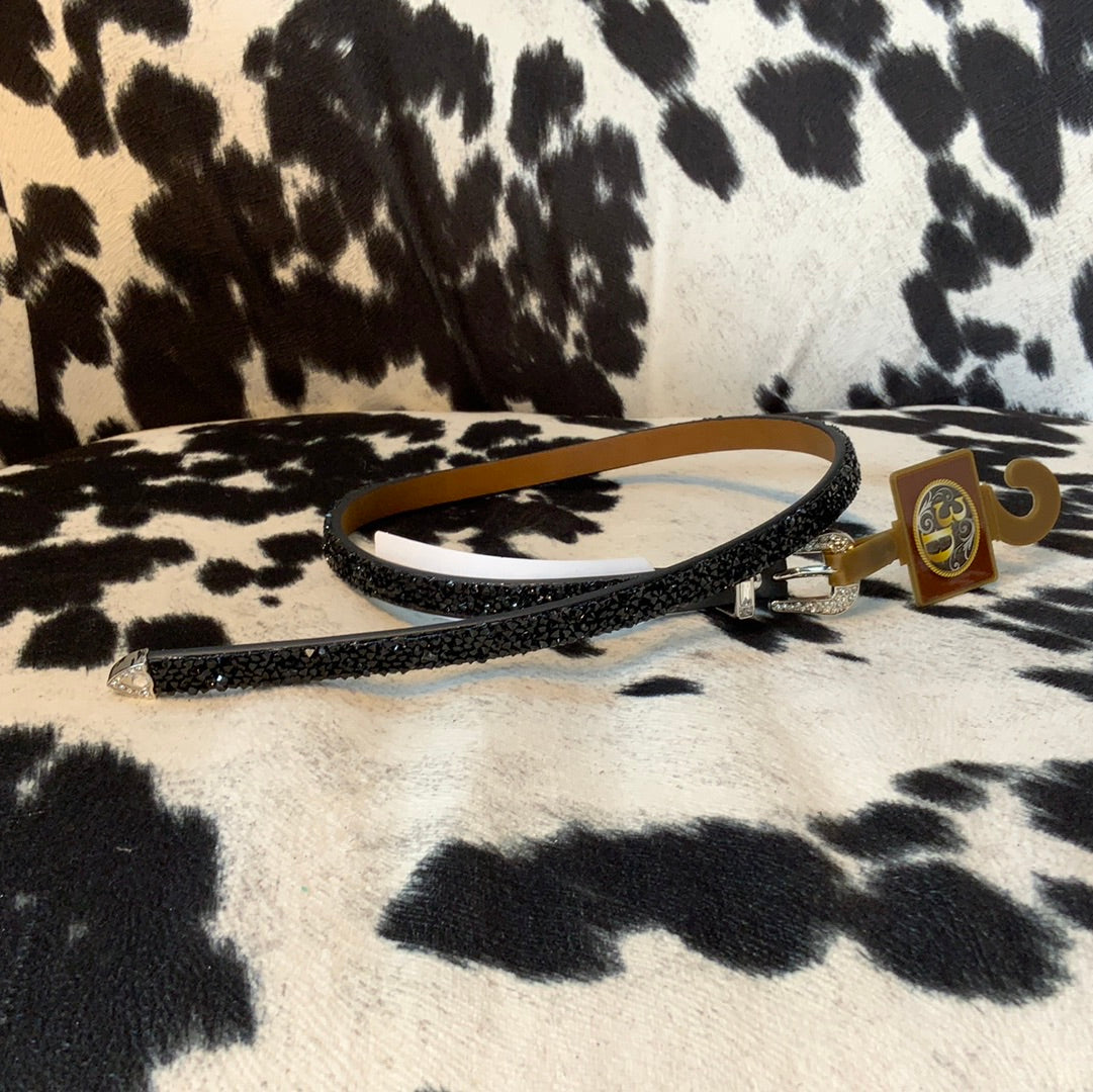 3D black sparkle hat band
