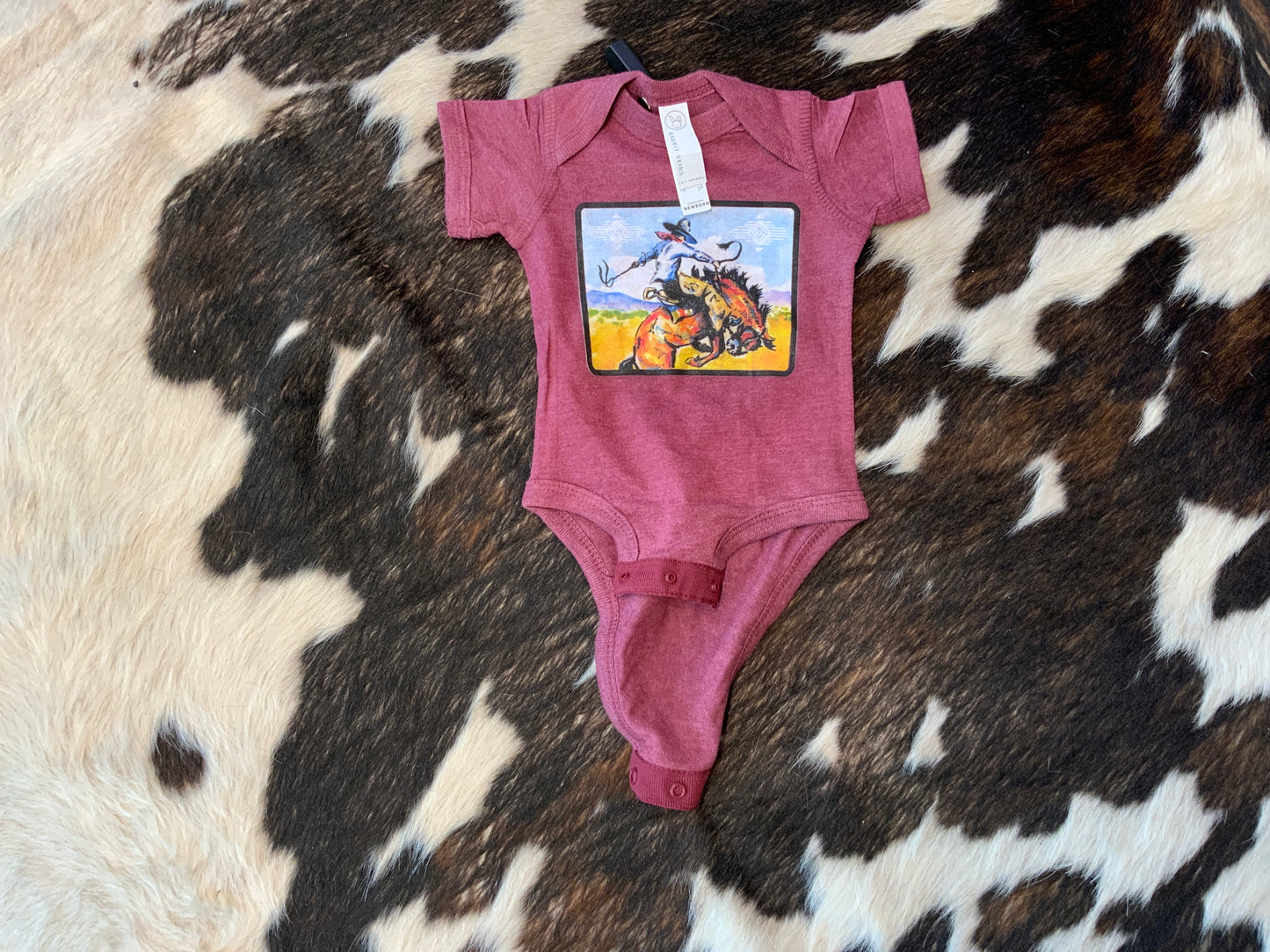 Roped Bronco Graphic Onesie