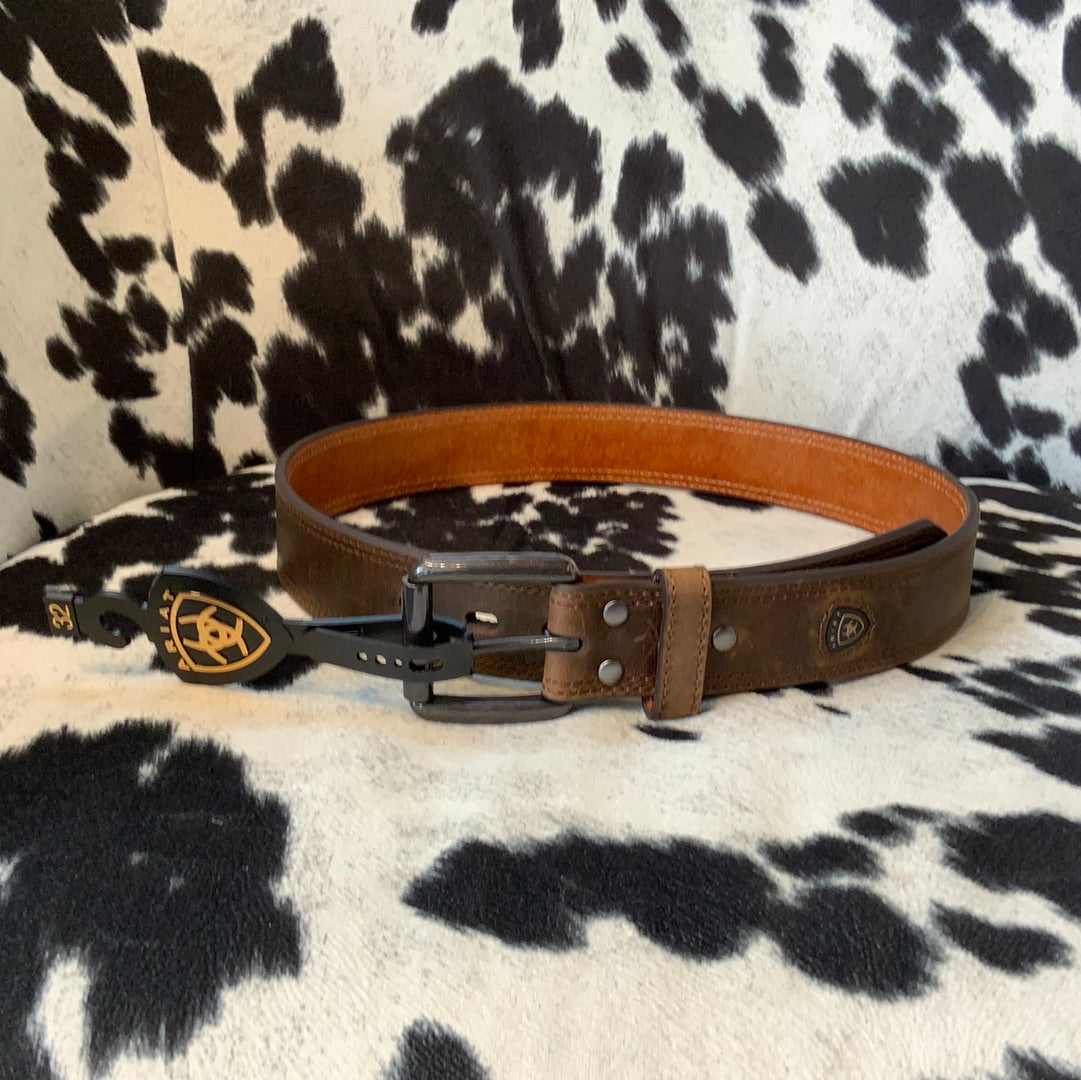 Ariat leather belt black buckle