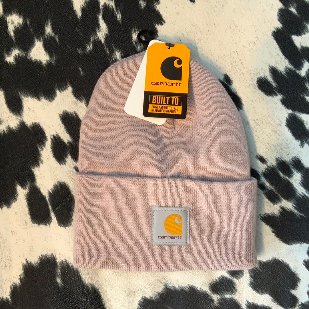 Woman’s rib knit mauve beanie