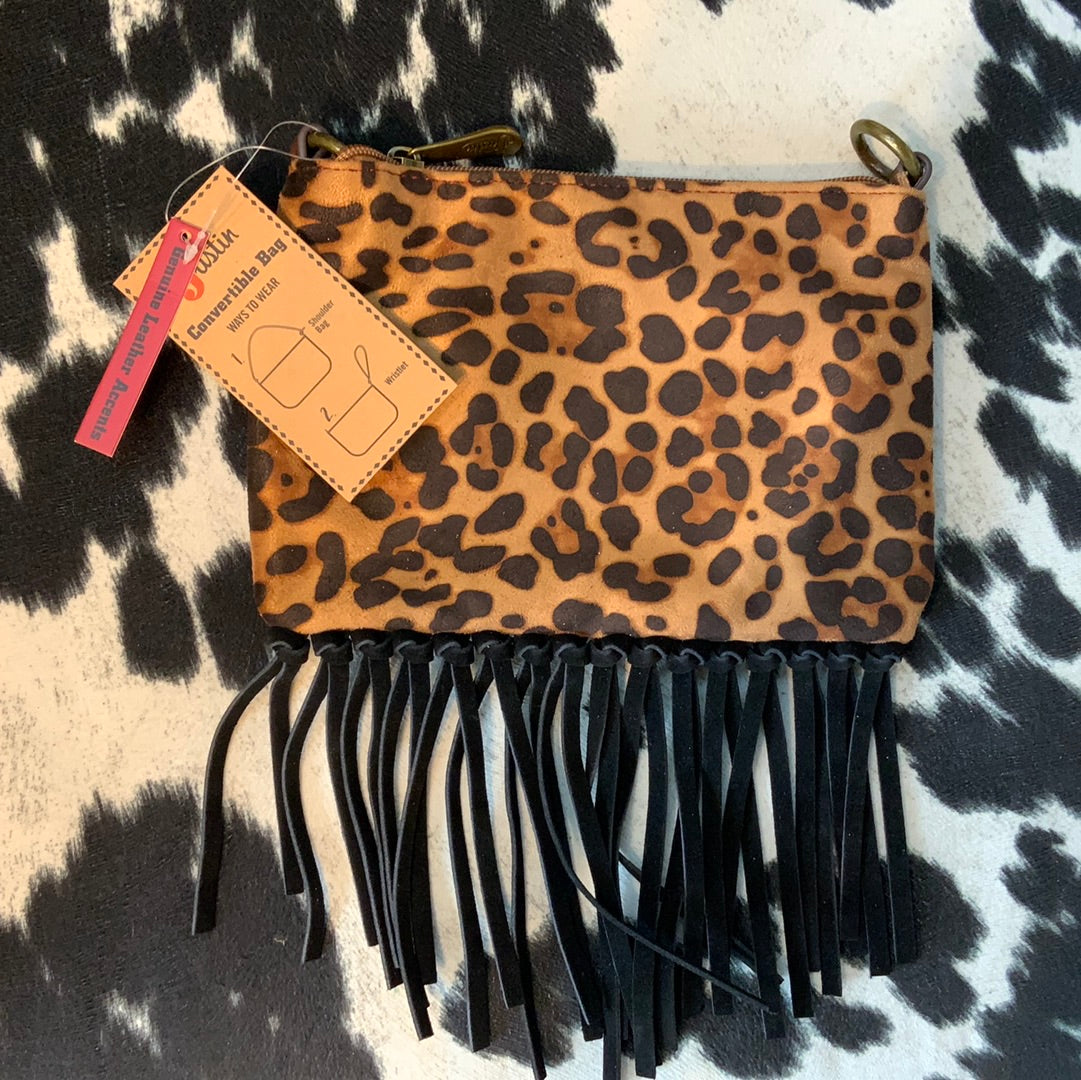 Justin cheetah wristlet