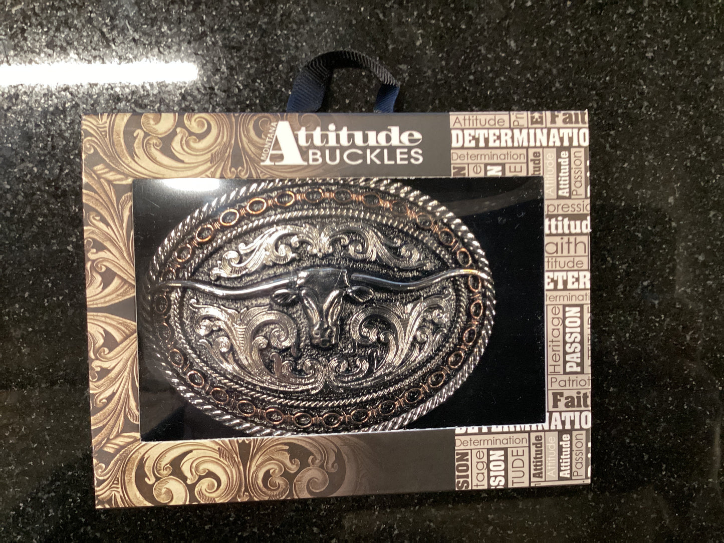 Barbed Edge Longhorn Belt Buckle