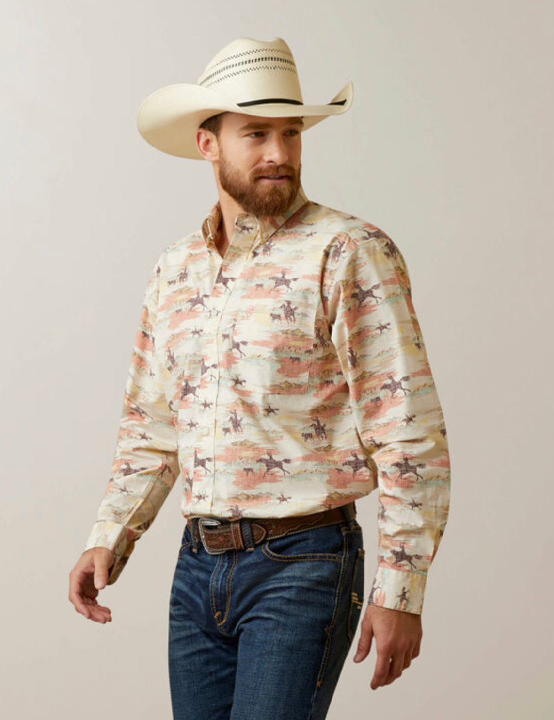 Ariat Mens August Classic Fit Shirt - Yellow / Large Ariat Mens August Classic Fit Shirt - Yellow / Large