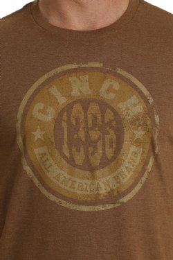 Men's Cinch All American Brand Tee- Brown