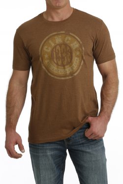 Men's Cinch All American Brand Tee- Brown