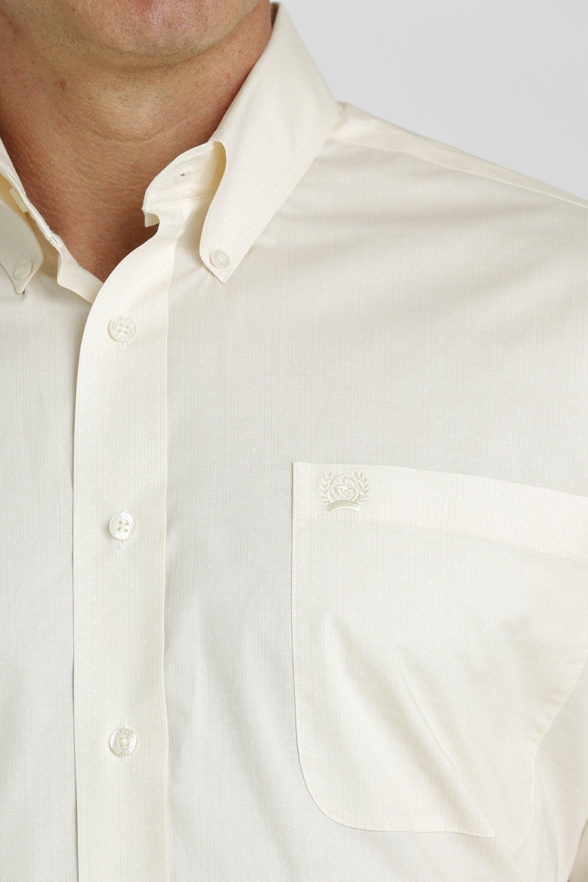 Cinch Cream Blurred Lines Button Up Men's Shirt